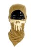 Lancer Tactical Ghost Balaclava, Tan w/ Glow in the Dark Skull Design