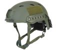 Lancer Tactical SpecOps Military Style NVG Helmet w/ Rails, OD Green