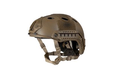 Lancer Tactical SpecOps Military Style Helmet, PJ Type with Rails and Velcro, Navy Seal Custom Tan