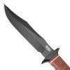 SOG Bowie 2.0 Knife 6.4" Black TiNi Blade Leather Handles Leather Sheath