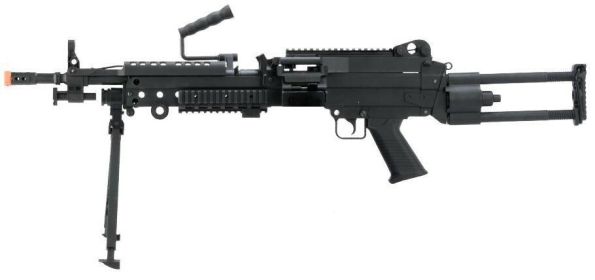 Cybergun FN Herstal Licensed M249 Para â€œFeatherweightâ€ LMG Airsoft Rifle, Black