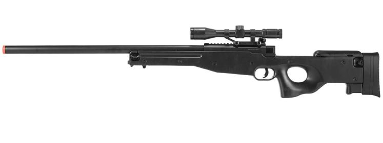 CYMA MK96 Bolt Action Airsoft Rifle w/ Scope, Black