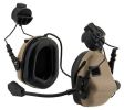 Earmor M32H MOD3 Tactical Communication Hearing Protector for FAST Helmet, Tan