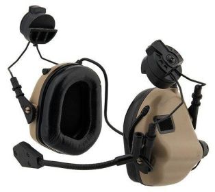 Earmor M32H MOD3 Tactical Communication Hearing Protector for FAST Helmet, Tan