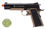 Elite Force 1911 TAC Blowback CO2 Airsoft Pistol, Black/Tan, Full Metal