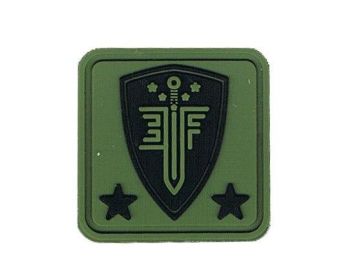 Elite Force 1"x1" PVC Velcro Patch, OD Green