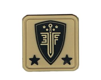 Elite Force 1"x1" PVC Velcro Patch, Tan