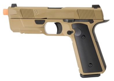 EMG Hudson Licensed H9 Gas Blowback Airsoft Parallel Training Weapon, Dark Earth