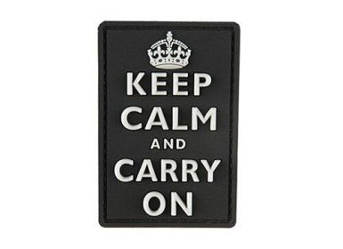 G-Force Keep Calm and Carry On PVC Morale Patch, Black