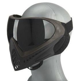 G-Force Modern Full Face Mask w/ Black Lens, Gray / Brown