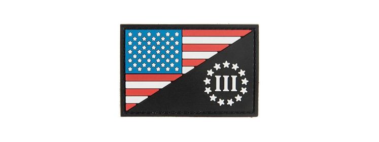 G-Force US Flag with Three Percenter PVC Morale Patch