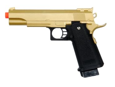 Galaxy G6 Full Metal 1911 Style Airsoft Pistol, Gold