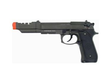 HFC M9 Full Metal Semi Auto Gas Blowback Pistol with Compensator & Aluminum Carry Case