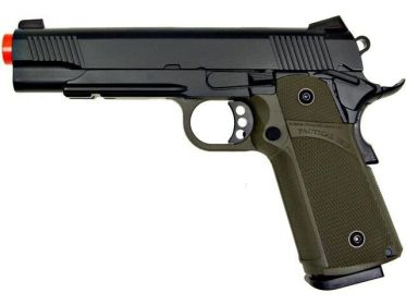 KJW Tactical 191 Full Metal Semi Auto Gas/CO2 Pistol - Two Tone Green/Black
