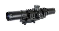 Lancer Tactical 1.5-4x Illuminated Mil-Dot Rifle Scope, Red/Green Dot, Railed