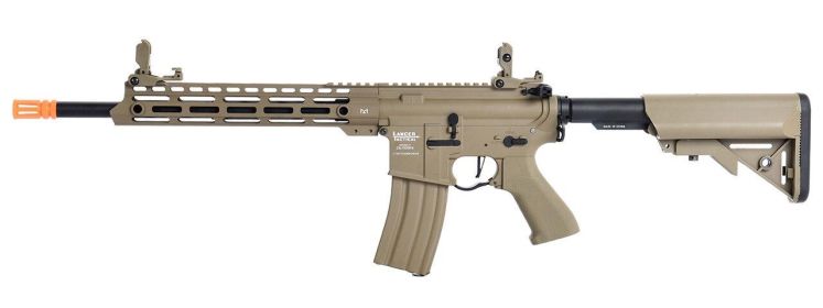 Lancer Tactical Enforcer Series BLACKBIRD Gen 2 High FPS AEG Airsoft Rifle, Tan