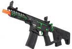 Lancer Tactical Enforcer Series NEEDLETAIL High FPS AEG Airsoft Rifle w/ Alpha Stock, Black / Green