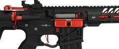 Lancer Tactical Enforcer Series NEEDLETAIL Skeleton ProLine Low FPS AEG Airsoft Rifle, Black / Red