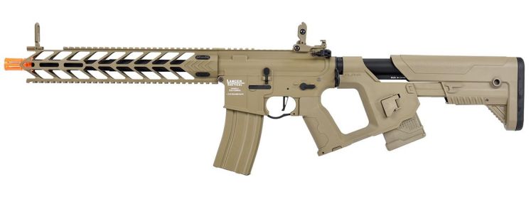 Lancer Tactical Enforcer Series NIGHT WING High FPS AEG Airsoft Rifle w/ Alpha Stock, Tan
