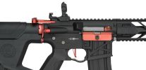 Lancer Tactical Enforcer Series NIGHT WING Skeleton ProLine High FPS AEG Airsoft Rifle, Black / Red