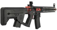 Lancer Tactical Enforcer Series NIGHT WING Skeleton ProLine High FPS AEG Airsoft Rifle, Black / Red