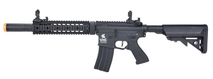 Lancer Tactical LT-15 M4 SD 9â€ Hybrid Gen 2 High FPS AEG Airsoft Rifle, Black