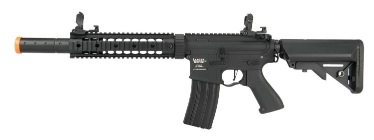 Lancer Tactical M4 SD Proline Series 9" Rail High FPS Airsoft Rifle, Black