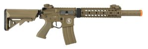 Lancer Tactical M4 SD Proline Series 9" Rail High FPS Rifle, Tan