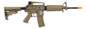 Lancer Tactical M4A1 LT-06 Proline Series Carbine High FPS Airsoft Rifle, Tan