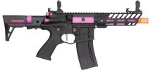 Lancer Tactical ProLine Series NEEDLETAIL PDW High FPS AEG Airsoft Rifle, Black / Purple