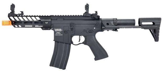 Lancer Tactical ProLine Series NEEDLETAIL PDW Low FPS AEG Airsoft Rifle, Black