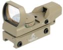 Lancer Tactical Red/Green Dot Reflex Sight, 4 Reticles - Tan