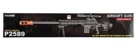 P2589 Plastic Railed Spring Sniper Rifle, Black