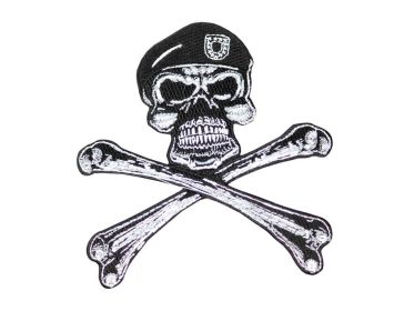 Raptors Tactical 5 Army Skull Crossbones Patch Iron On
