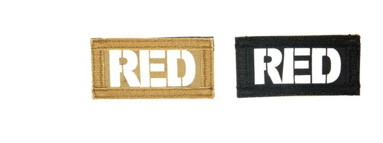 Red Call Sign Patches, IR & Glow-In-The-Dark Set