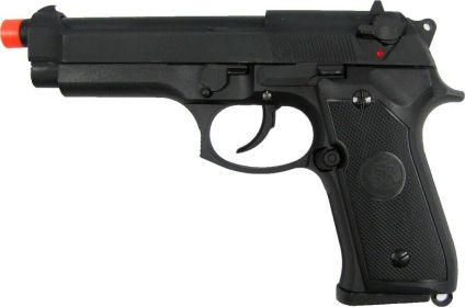 SRC M9 Metal Slide Semi Auto Gas/CO2 Blowback Pistol with Carry Case