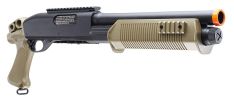 Tactical Force Tri-Shot Airsoft Shotgun, Black / Tan