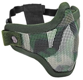 2G Steel Mesh Half Face Mask, Jungle Camo