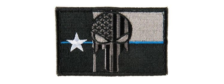 Texas Punisher Embroided Morale Patch, Black