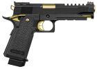 Tokyo Marui Hi-Capa 5.1 Gold Match Custom Gas Blowback Airsoft Pistol, Black / Gold