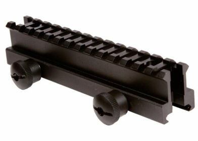 UTG High Profile Riser Mount, 1" Saddle Height, See Through Picatinny Rail, 13 Slots