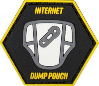 Valken Internet Dump Pouch 1.5" x 1.3" Morale Patch, Black