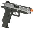 WE Tech P-Virus Two-Tone Gas Blowback Airsoft Pistol, Black / Silver