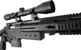 WELL Airsoft Spring EBR Sniper Rifle with Folding Stock, Scope, Bipod, & Quad RIS