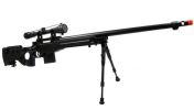 WELL L96 Airsoft Spring Sniper Rifle with Folding Stock, Scope, Bipod, and Monopod