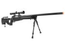 Well MB08 Bolt Action Airsoft Sniper Rifle w/ Scope and Bipod, Black