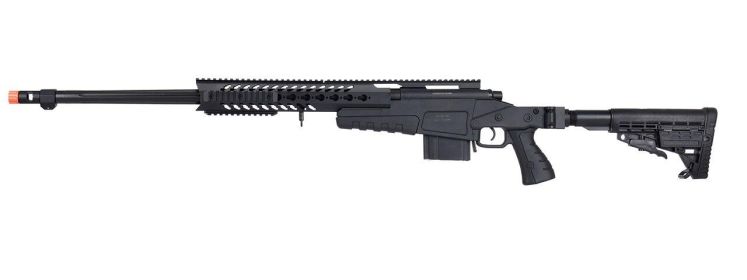 WellFire MB4418-1 Bolt Action Airsoft Sniper Rifle, Black
