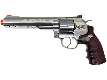 WG CO2 Full Metal Airsoft Revolver, 6" Chrome