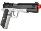 WG Full Metal US Combat 1911 CO2 Airsoft Pistol, Black/Silver