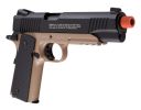 Elite Force 1911 TAC Blowback CO2 Airsoft Pistol, Black/Tan, Full Metal